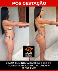 Joana eliminou a barriga e 6kg de gordura abdominal